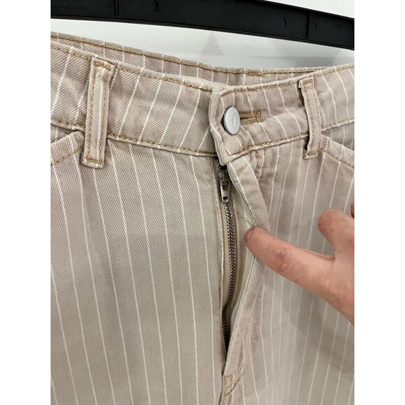 Anthropologie The Kayden Pilcro Carpenter Barrel Pants Stripe Women's Size 28 - Picture 3 of 15